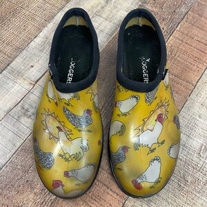 Sloggers Womens 9 Rain Garden Shoes Clogs Chicken Slip On Daffodil Yellow